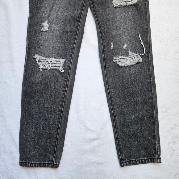 Kancan Estilo Black Dark Denim Skinny Jeans Cotton Distressed High Rise 1/24 - Picture 7 of 11